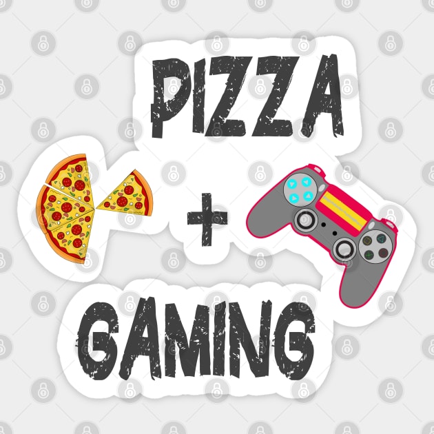 Life is Better with Pizza and Gaming Foodie Gamer Sticker by PlanetMonkey